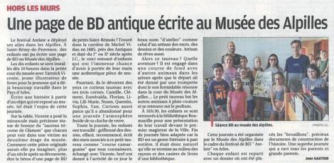 Revue de presse Forum BD à Arles